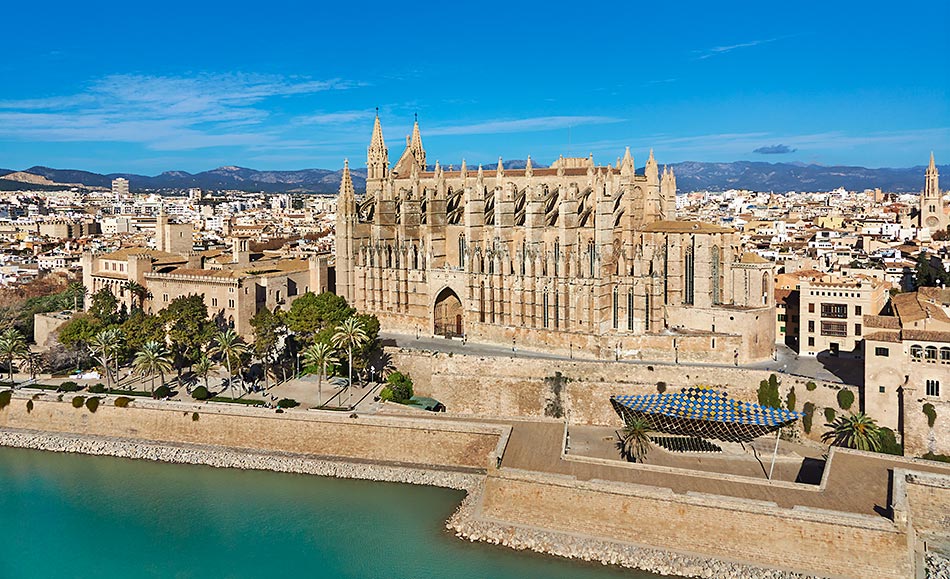 drone Mallorca catedral